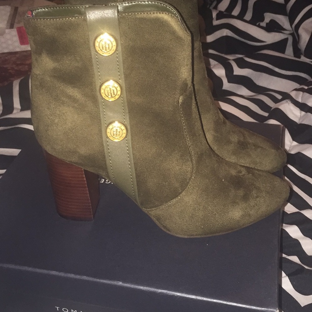 Olive green boots